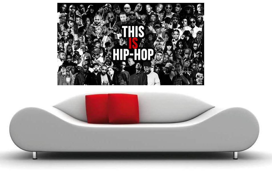 Hip Hop Legends 36 x 20 Old School - New School Rap Collage Huge piece of art