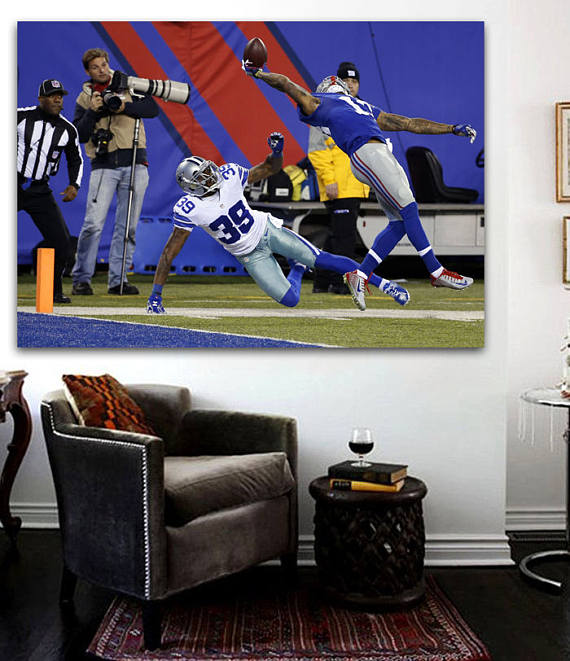OBJ Odell Beckham Catch Canvas Print 36"x24" NY Giants Odell Beckham Poster - Image 3
