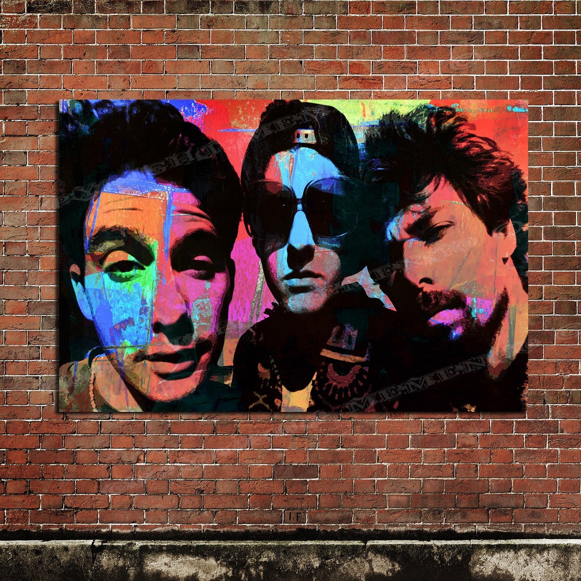 Beastie Boys Old School Hip Hop Acrylic Painting by MEMENTO Ready to Hang Canvas Print