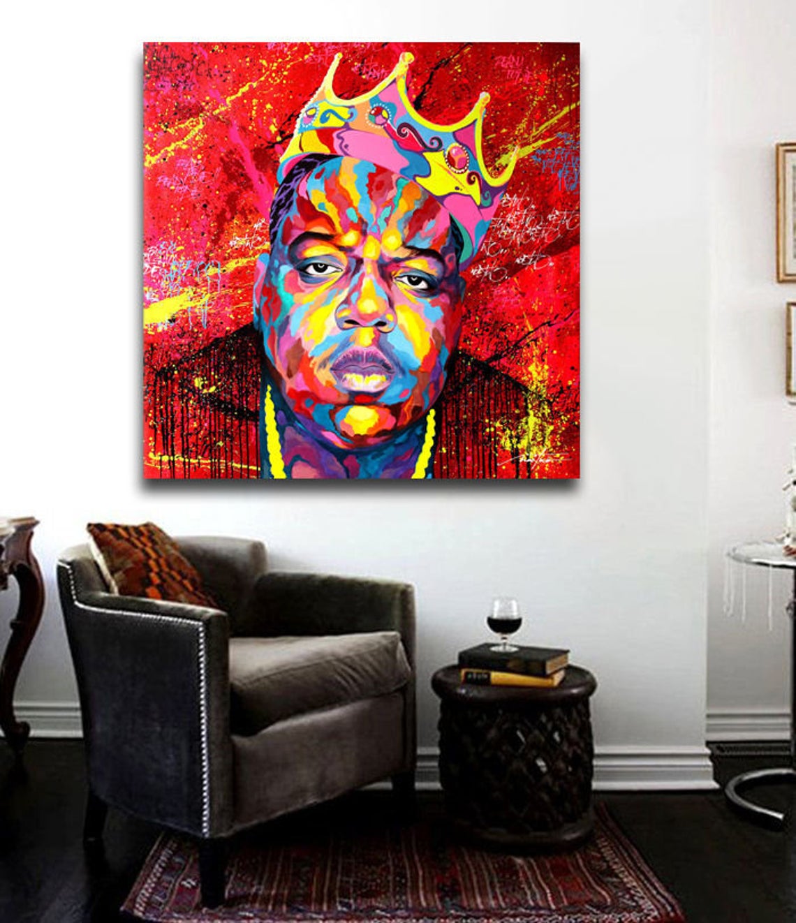 Biggie Smalls Notorious BIG 30x30 Canvas Print Hip Hop Poster Mural