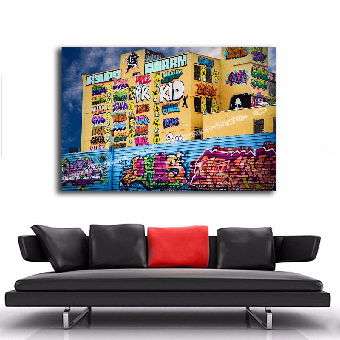 Graffiti Mecca 5Pointz building NYC tag wall 36 x 24- HD Ready to Hang canvas- graffiti- 5 points - NYC - Image 2