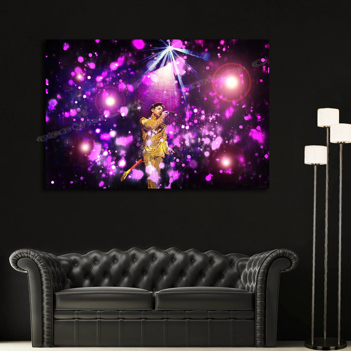 Prince - The artist Original Painting by Memento Huge 40x26 w/ 1.5 inch frame upgrade -Ready to Hang HD Canvas Original artwork by Memento - Image 4
